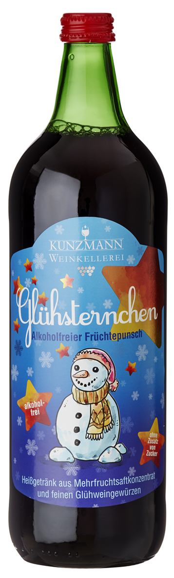 Kunzmann Glühsternchen Kinderpunsch rot - alkoholfrei - in der praktischen Bag in Box (BIB) / Ware aus 2025/26 Abverkauf !! Nur solange Vorrat reicht