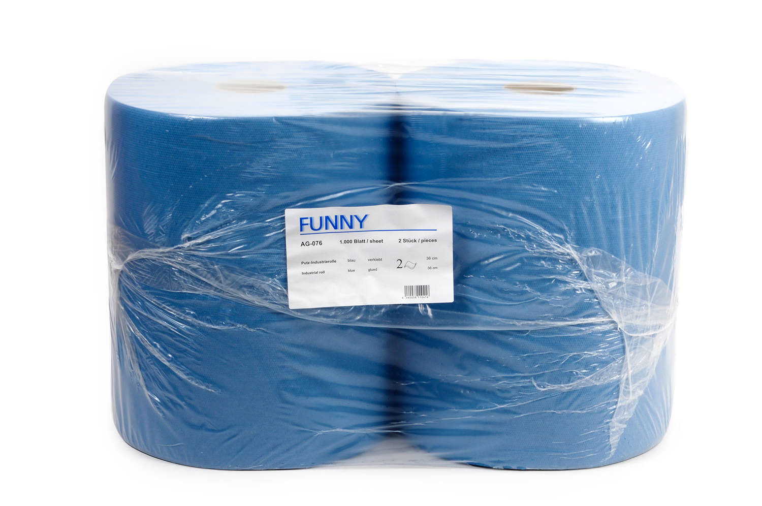 Industriepapierrolle 2lagig, 36x35cm, 1000Blatt, Blau
2x1Rolle